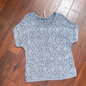 Leo & Nicole Textured Knit Short Sleeve Sweater size XXL